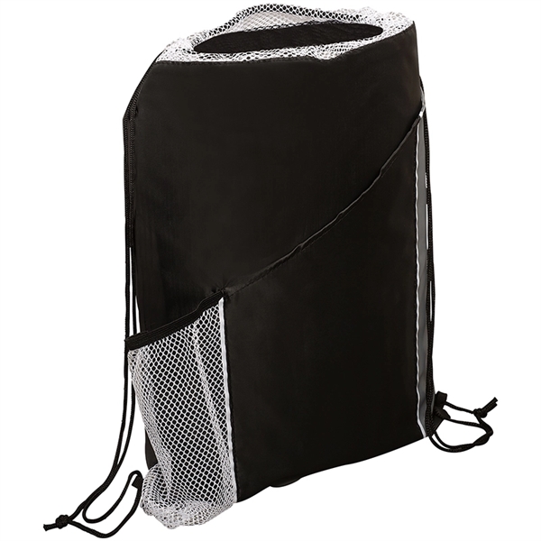 Sprint Angled Drawstring Sports Pack with Pockets - Image 8