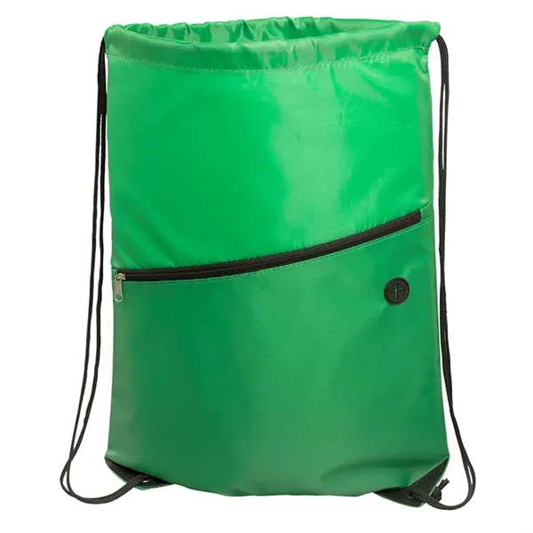 Incline Drawstring Backpack with Zipper - Image 15