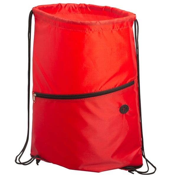 Incline Drawstring Backpack with Zipper - Image 19
