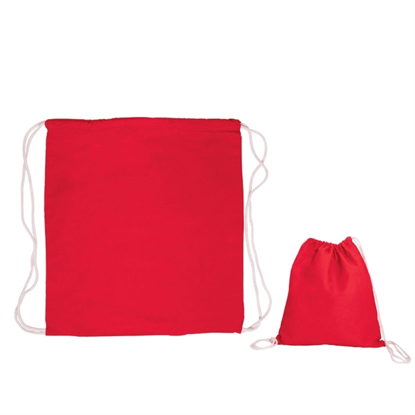 5 oz. Cotton Drawstring Cinch-Up Backpack - Image 13