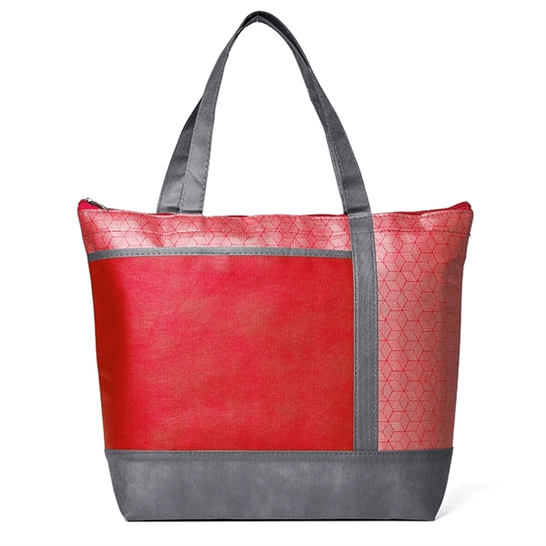 Hexagon Pattern Non-Woven Cooler Tote - Image 9