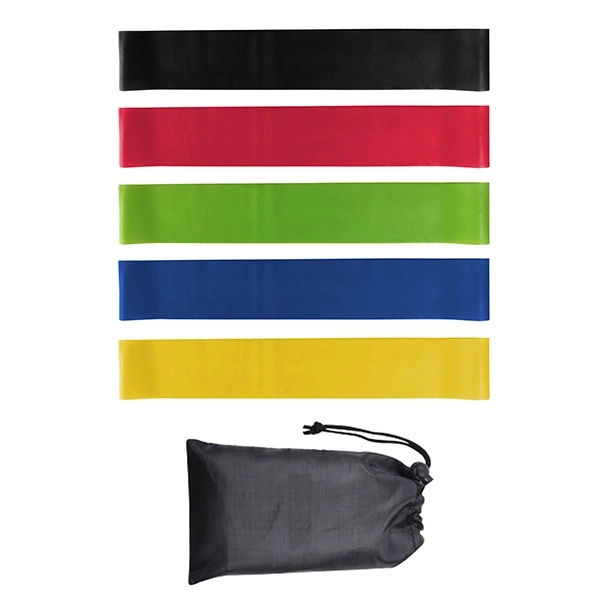 Fitness Resistance Band Set w/ Pouch - Image 2