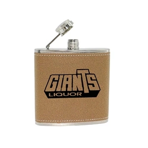 6 oz Leather Flask
