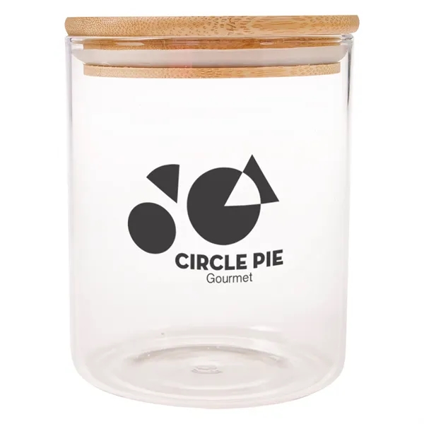 26 Oz. Glass Container With Bamboo Lid - Image 1