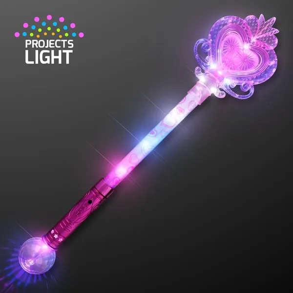 22.5" Big Light Up Heart Princess Wand - Image 4