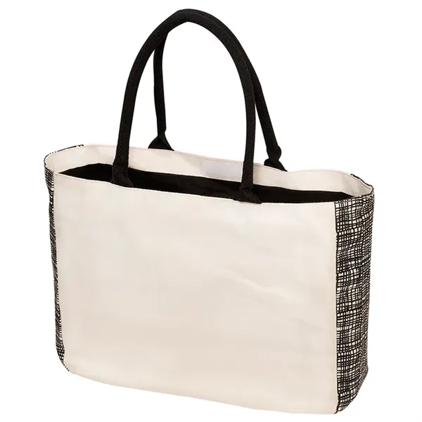 Canvas Tote with Gusset Accents - Image 7