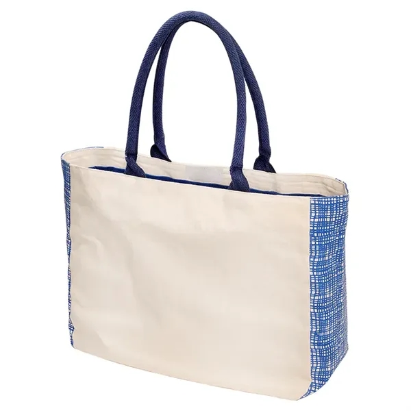 Canvas Tote with Gusset Accents - Image 8