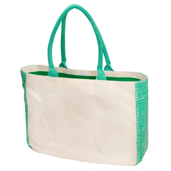 Canvas Tote with Gusset Accents - Image 10