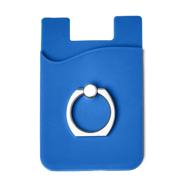 Silicone Card Holder with Metal Ring Phone Stand - Image 11