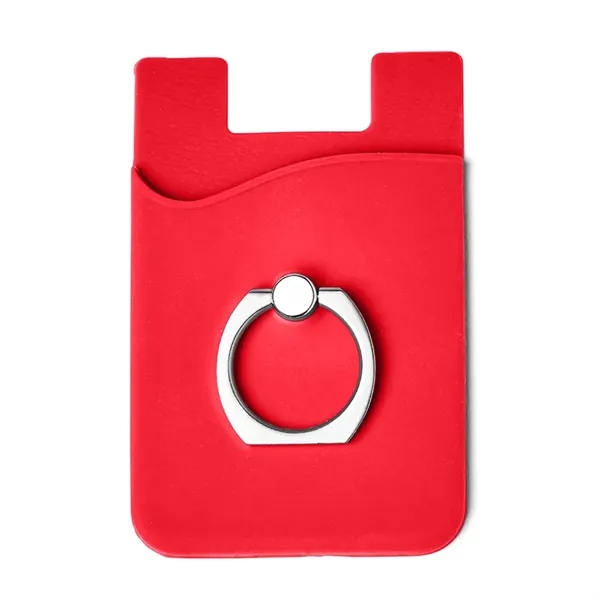 Silicone Card Holder with Metal Ring Phone Stand - Image 13