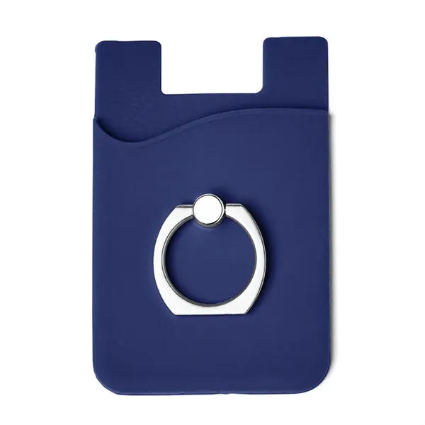 Silicone Card Holder with Metal Ring Phone Stand - Image 14