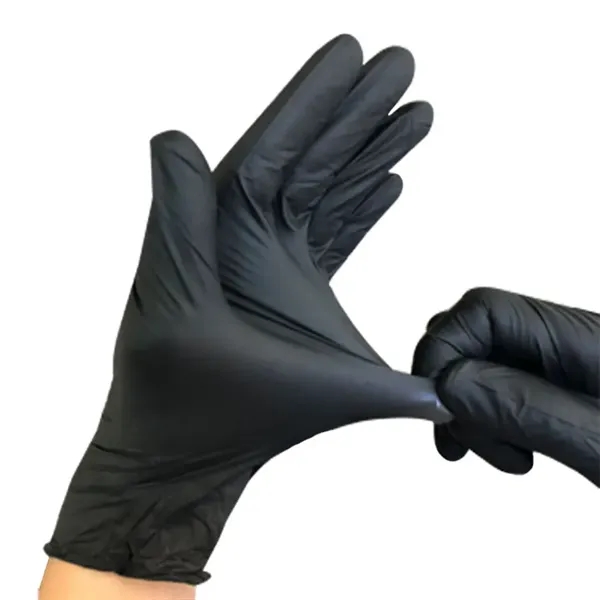 Black Color Nitrile Gloves - Image 2