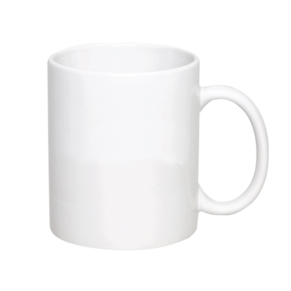 White Ceramic Mug - 11 oz. - Image 2