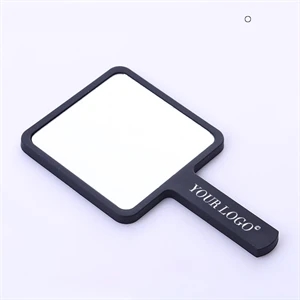 3.5" Square Frame Custom Logo Hand Held Mirror With Handle