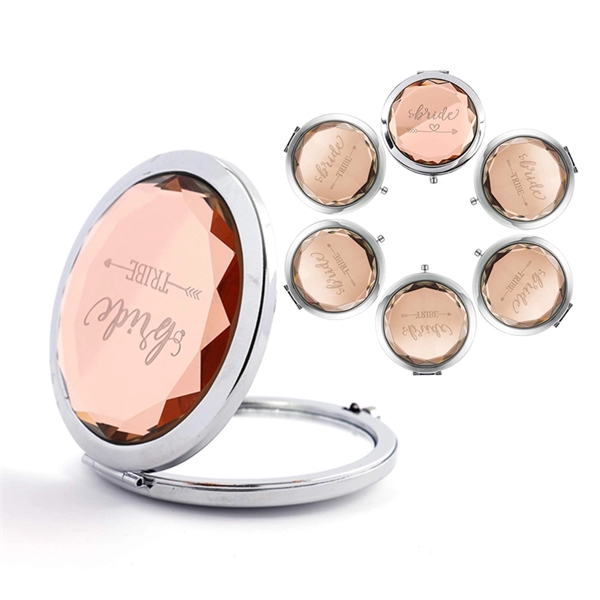 Assorted Compact Pocket Makeup Mirror Double Sided Mirrors - Image 1