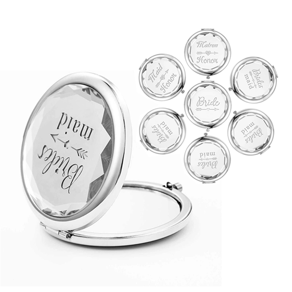 Assorted Compact Pocket Makeup Mirror Double Sided Mirrors - Image 2