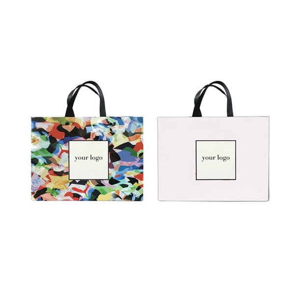 Custom Logo Imprinted Paper Material Gift Bags Shopping Bags - Image 1