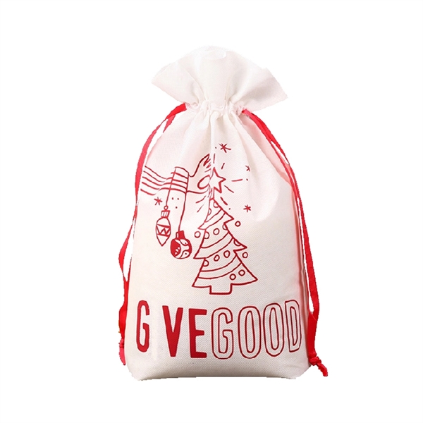 Nonwoven Draw String Christmas Party Gift Bags - Image 4