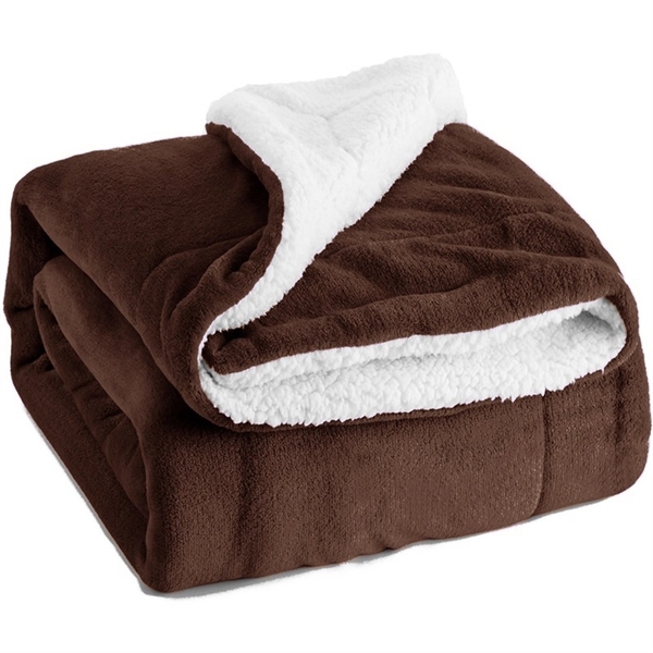 Custom Label Sherpa Fleece Blanket Throw Multiple Size/Color - Image 3