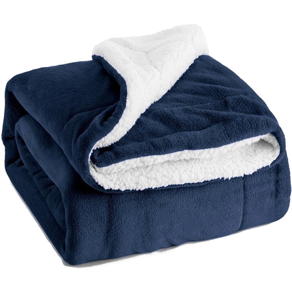 Custom Label Sherpa Fleece Blanket Throw Multiple Size/Color - Image 4