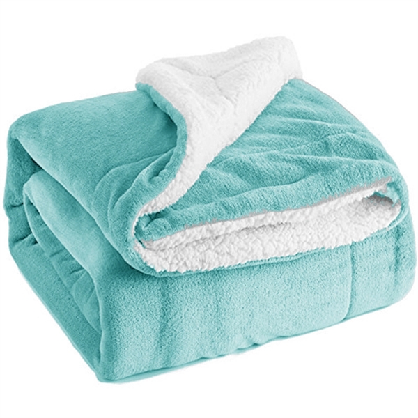 Custom Label Sherpa Fleece Blanket Throw Multiple Size/Color - Image 8