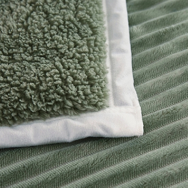 Custom Label 3-Layered Flannel Fleece Blanket Sofa Throw Bla - Image 5