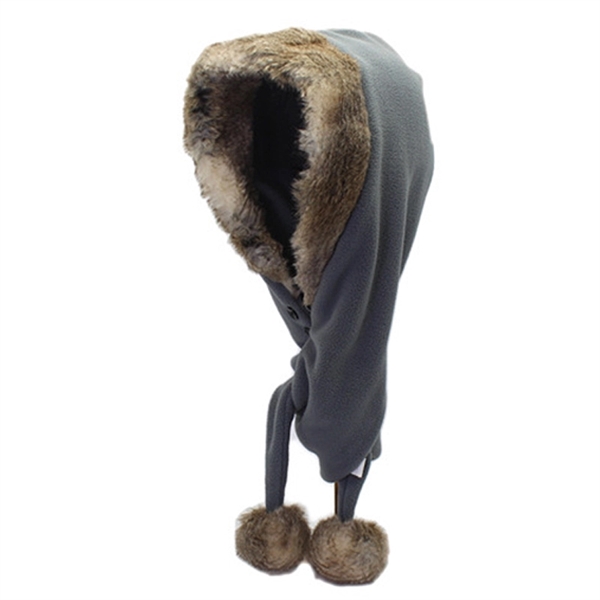 Custom Label Unisex Thermal Plush Fleece Neck Warming Beanie - Image 5
