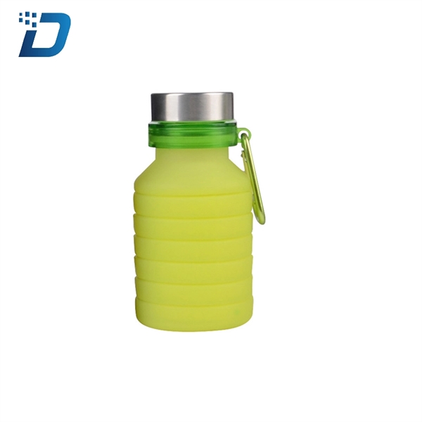 550ML/18 oz Telescopic Silicone Sports Water Bottle - Image 5