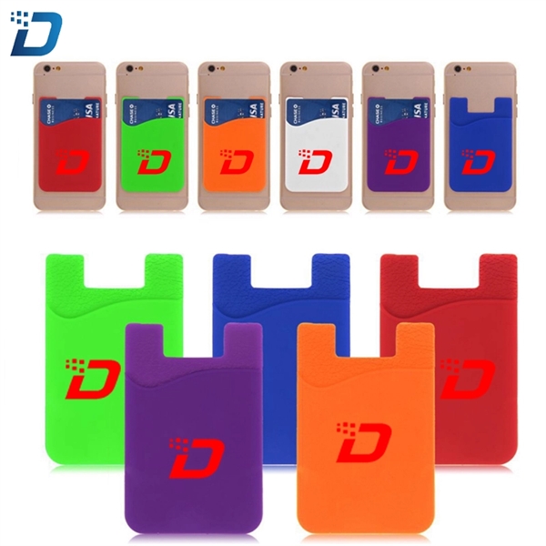 Silicone Cell Phone Sticky Wallet - Image 1