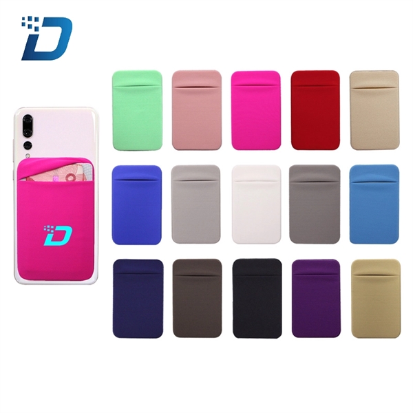 Microfiber Cell Phone Sticky Wallet - Image 1
