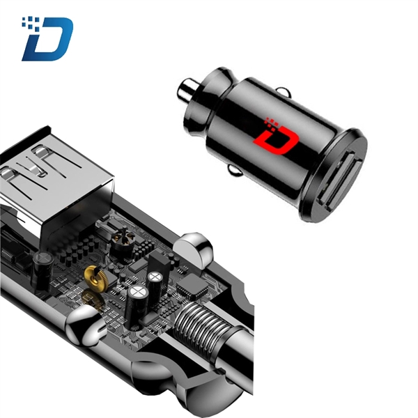 Mini Dual Port USB Car Charger - 3.1A - Image 3