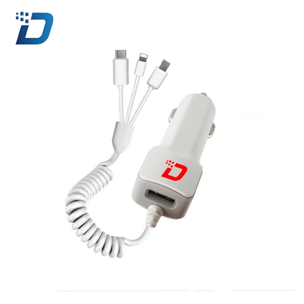 2.1A USB Car phone Charger(3 in 1 set) - Image 2