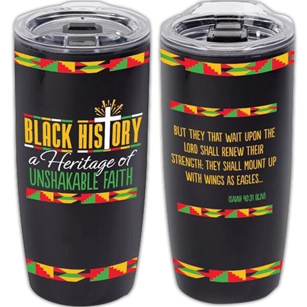 Black History Insulated Tumbler with Straw 16 oz.