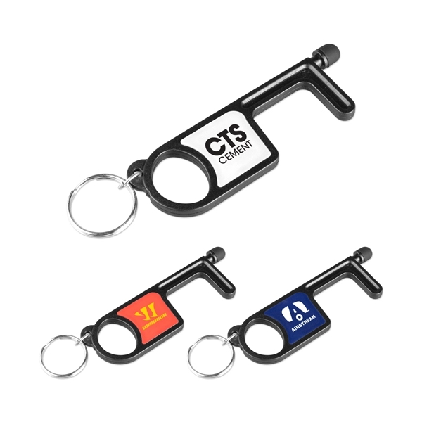 No-Touch Tool with Key Ring and Stylus - Image 1