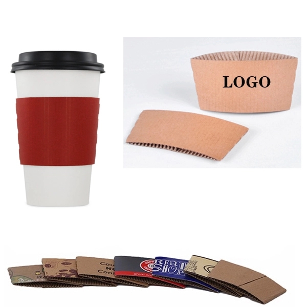 Corrugated Kraft Paper Cup Sleeve Fits 10-20oz Cup