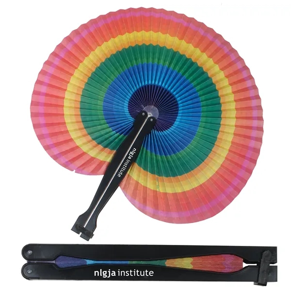 Rainbow Folding Fan - Image 2