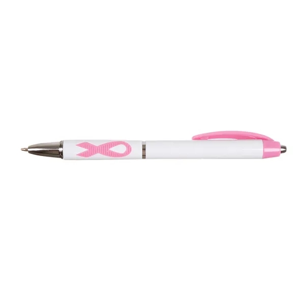 Pink Ribbon Grip Pen - Image 2