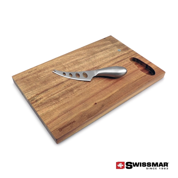 Swissmar® Acacia Cutting Board & Cheese Knife Set - Image 3