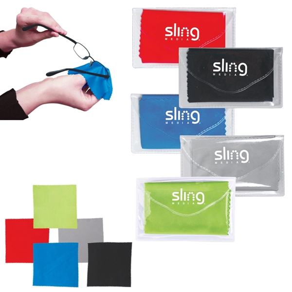 Microfiber Cleaner Cloth in Pouch - Image 1