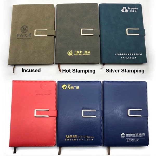 A5 Pu Leather Student Notebook With Pen Holder