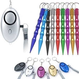 Self Defense Keychain Set with Tactical Pen & Safty Alarms
