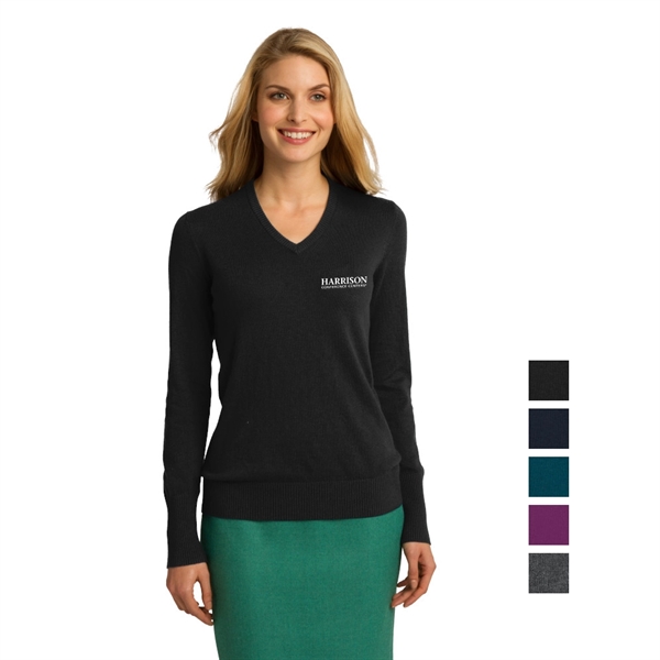Port Authority® Ladies V-Neck Sweater - Image 2