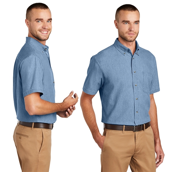 Port & Company® - Short Sleeve Value Denim Shirt - Image 2