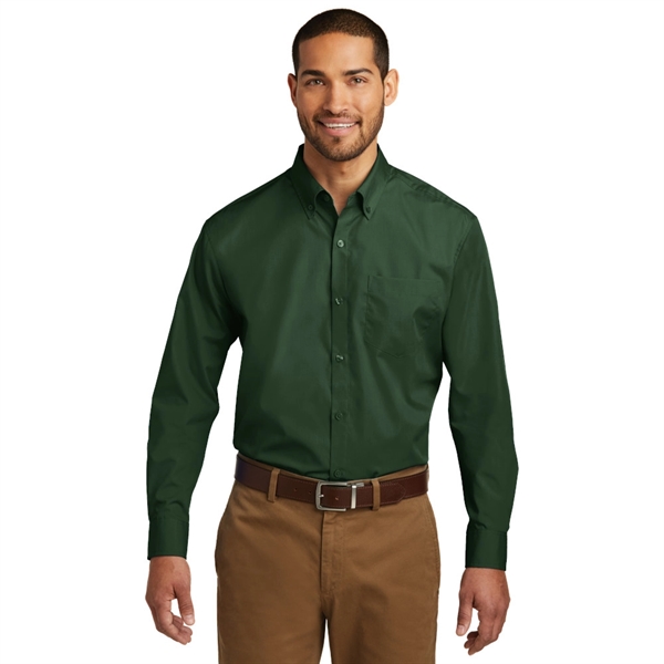 Port Authority® Long Sleeve Carefree Poplin Shirt - Image 6