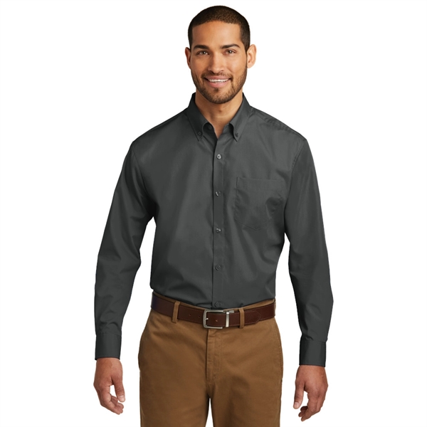 Port Authority® Long Sleeve Carefree Poplin Shirt - Image 7