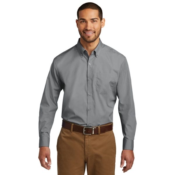 Port Authority® Long Sleeve Carefree Poplin Shirt - Image 8