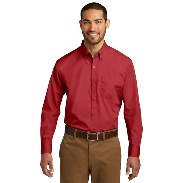 Port Authority® Long Sleeve Carefree Poplin Shirt - Image 9