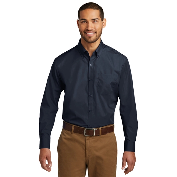 Port Authority® Long Sleeve Carefree Poplin Shirt - Image 10