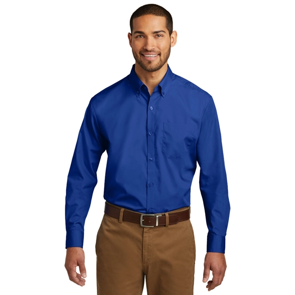 Port Authority® Long Sleeve Carefree Poplin Shirt - Image 11