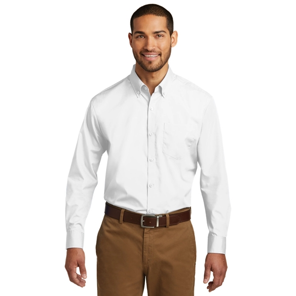 Port Authority® Long Sleeve Carefree Poplin Shirt - Image 12